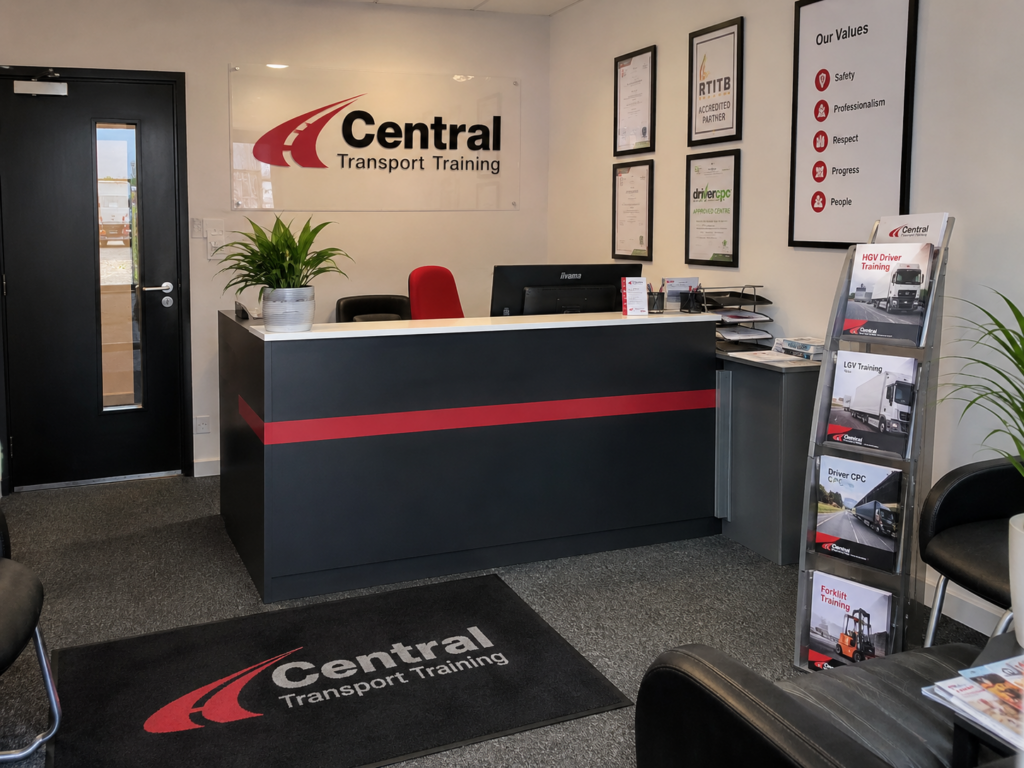 Central Transport Training in Wolverhampton HGV Reception